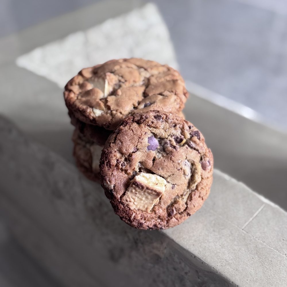 Easter special mini egg cookies with pastel chocolate chunks